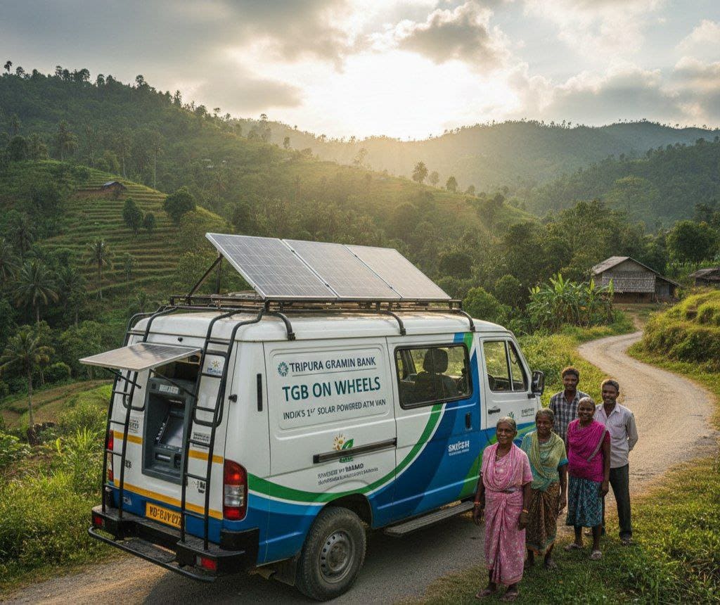 Tripura Gramin Bank Launches ‘TGB on Wheels’, India’s First Solar-Powered ATM Van