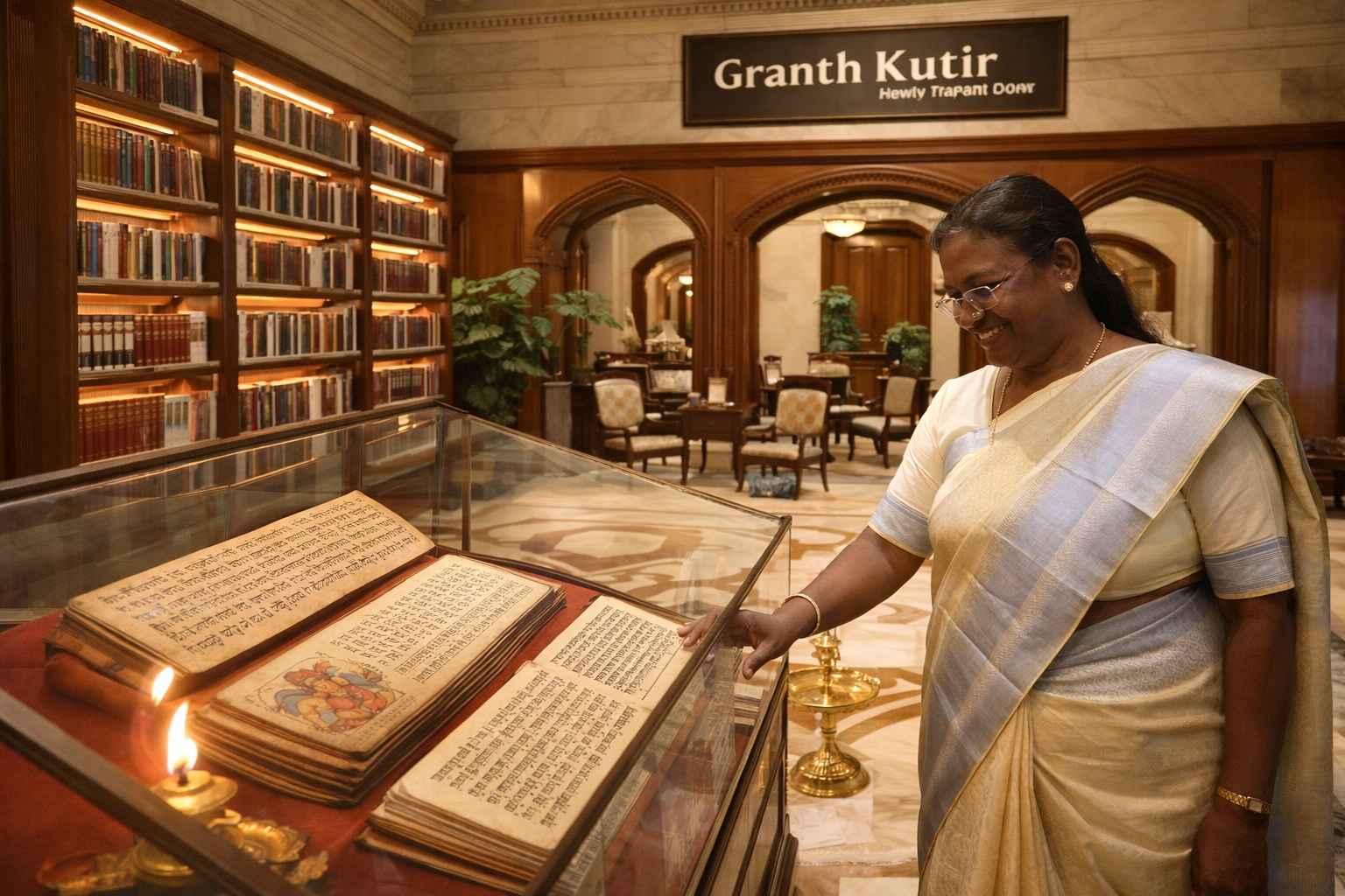 President Inaugurates Granth Kutir at Rashtrapati Bhavan Manuscript Repository