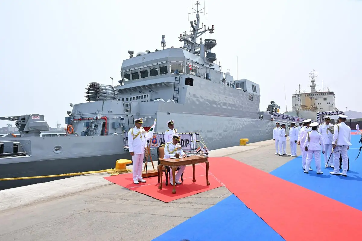 Prime Minister Commissions INS Dunagiri, INS Sanshodhak and INS Agray Naval Platforms