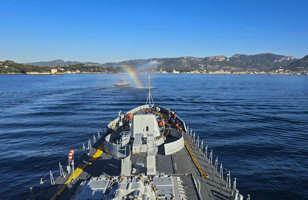 INS Trishul Arrives at Toulon, France for Exercise VARUNA 2025